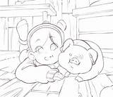 Waddles Lines Mabel sketch template