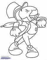 Cricket Jiminy Coloring Pages Pinocchio Disneyclips Sketch Sketchite Disney Printable sketch template