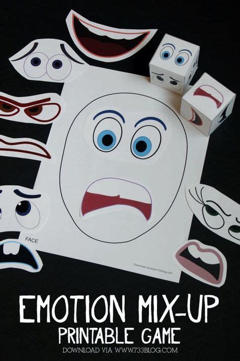 printable emotions dice  speaking  feelings vocabulary