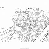 Titan Attack Lineart Shingeki Kyojin Aot Mikasa Eren Deviantart Armin Attaque Colossal Manga Ink Xcolorings Squad Colouring Colorear Zoe Hange sketch template