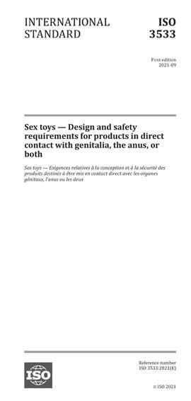 iso 3533 2021 sex toys design and safety requirements for products