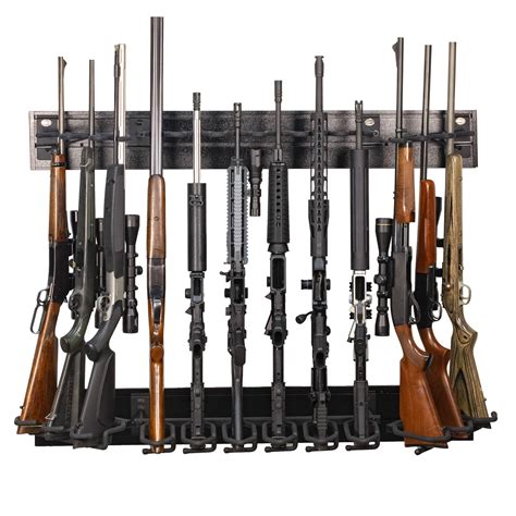 hold  displays  gun rack modern black steel tactical  rifles  shotguns hd