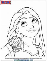 Rapunzel Coloring Tangled Disney Pages Drawing Character Beautiful Princess Book Library Face Getdrawings Clipart Clip Coloringhome sketch template