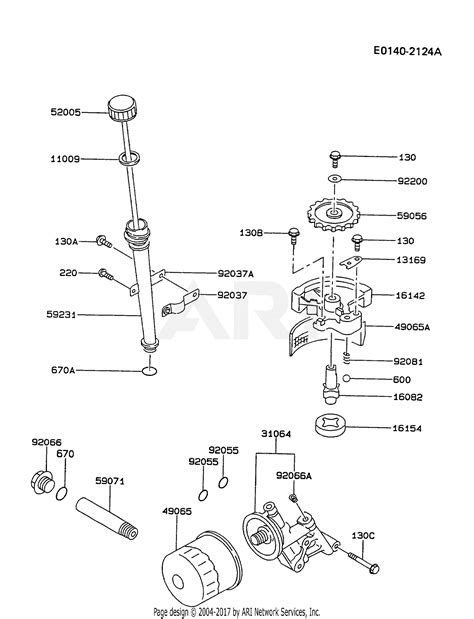 kawasaki fcv bs  stroke engine fcv parts diagram  lubrication equipment