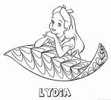 Alice Wonderland Lydia sketch template