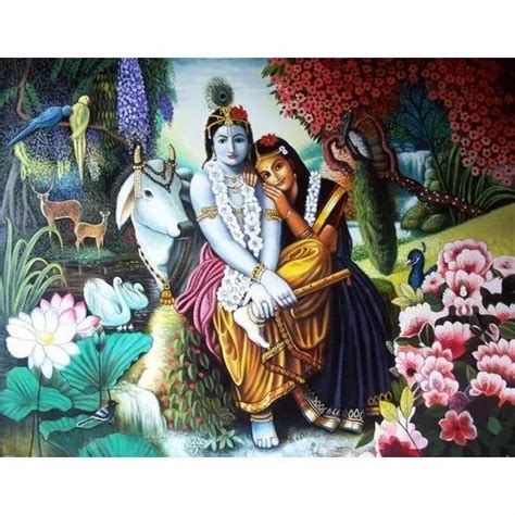 Acrylic Canvas Radha Krishna Painting राधा कृष्ण पेंटिंग्स राधा