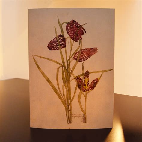 Charles Rennie Mackintosh Art Card Fritillaria ~ Duille