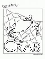 Coloring Cajun Crab Krebs Krabbe sketch template