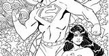Superman Wonderwoman sketch template