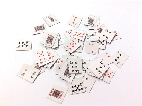 miniature playing cards collection  set   etsy