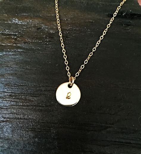 initial necklace  gold monogram necklace gold initial