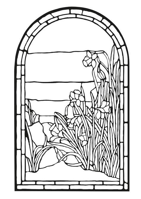 zijde lens ouderling stained glass window coloring pages boekhouder