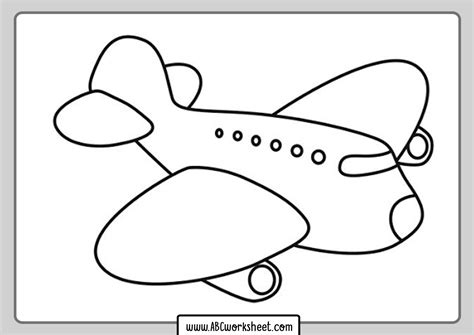 airplane coloring page  kindergarten