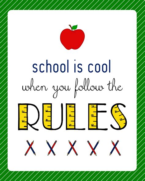 school classroom sign printable