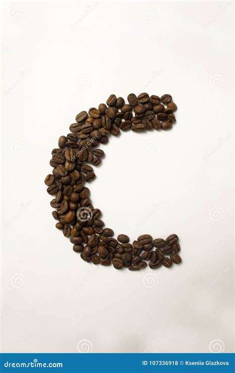 letter alphabet  coffee stock photo image  black drawn