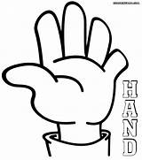 Hand Printable Coloring Hands Pages Kids Adult Clipartmag sketch template