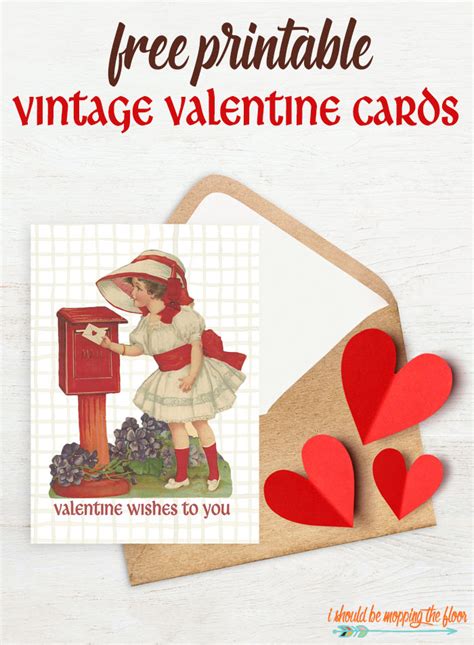 printable vintage valentine cards    mopping  floor