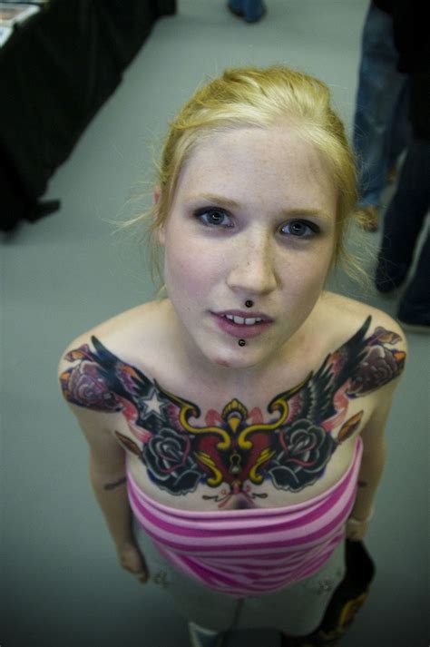 24 best girls chest tattoos images on pinterest tattoo girls tattooed women and chest piece