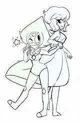 Steven Universe Coloring Pages Sapphire Ruby Together sketch template