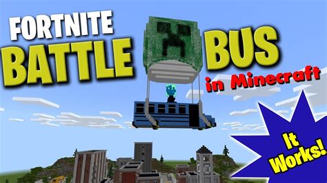 working fortnite battle bus  minecraft bedrock edition youtube
