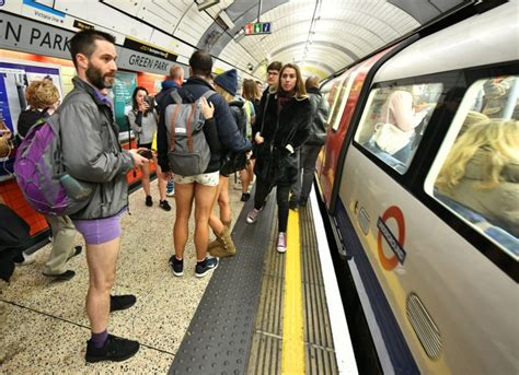 World Unites For 10th Annual No Trousers Tube Ride As Commuters Get