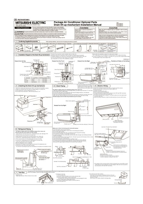 mitsubishi rgvh air conditioner installation manual