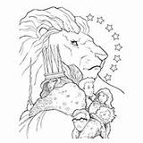 Lion Narnia Toddler sketch template