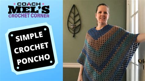 simple crochet poncho youtube