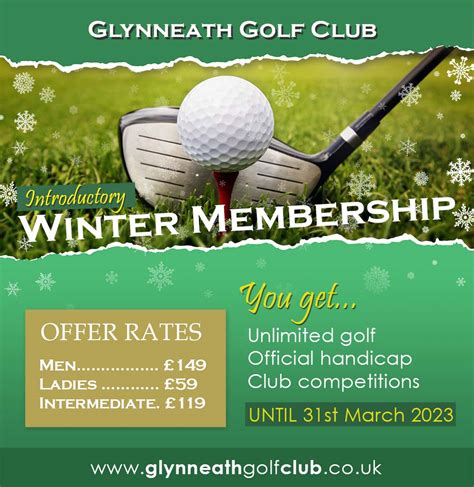 golf club membership deal packages   member deals glynneath golf club