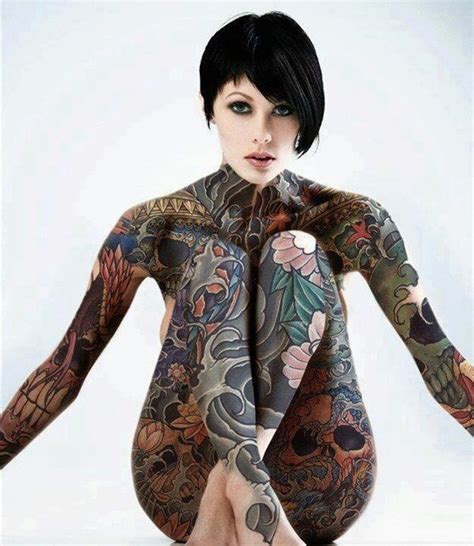 sexy nude girl with beautiful full body tattoos tattoos pinterest full body tattoos