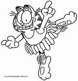 Coloring Pages Garfield Color Cartoon Kids Printable Sheets Print sketch template