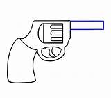 Draw Revolver Cartoon Clipart Gun Simple Drawing Easy Pistol Transparent Drawings Small Step Pistols Easydrawingguides Line Long Barrel Webstockreview Clipground sketch template