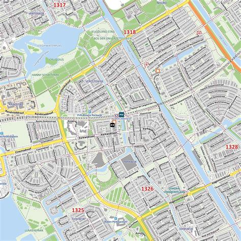 stadsplattegrond almere vector map plattegronden collectie