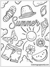 Coloriage Summertime Kleurplaten été Ete Projecten Persoonlijke Gebruik Coloringpagesonly sketch template