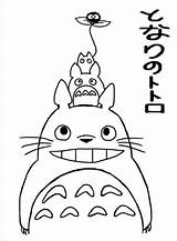 Totoro Tonari Ghibli Neighbor Coloringpagesfortoddlers Savoir sketch template