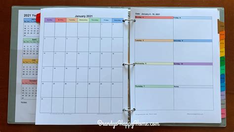 weekly planner printables  calendar