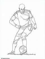 Joueur Coloriage Zidane Zinedine sketch template