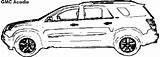 Gmc Acadia Buick Vs Enclave Coloring Compare sketch template