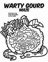 Gourd Maze Coloring Warty Pages Crayola sketch template