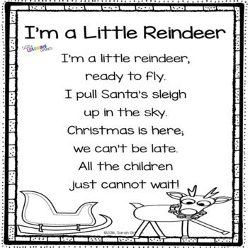 im   reindeer christmas poem  kids   learning corner