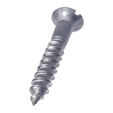 6 X 1 Flat Head Wood Screws Slotted Drive Stainless Steel 18 8 Qty 50