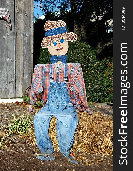 scarecrow sitting  stock images