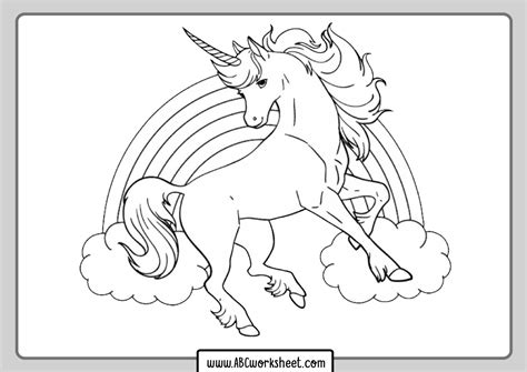 printable unicorn coloring page  print