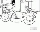 Coloring Pages Penguin Club Library Puffle Codes Puffles Insertion sketch template