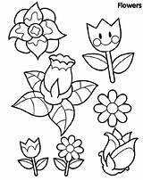Coloring Flower Spring Pages Printable Type Flowers Color Kids Popular sketch template