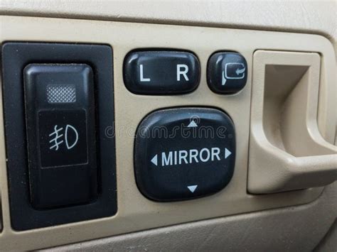 car side mirror control switch stock photo image  auto detail