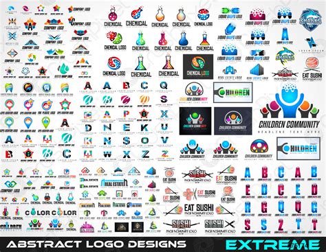 large collection  logos  brand design logotype prototype  stock