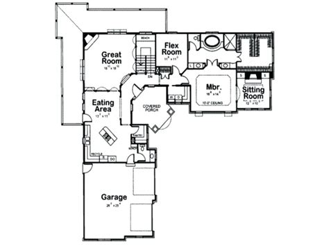 house plan image result   shaped single story house plans house  house plan