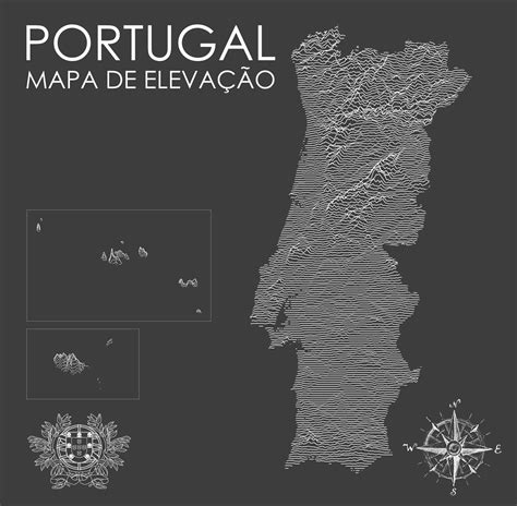 portugal mapa de elevacao rportugal