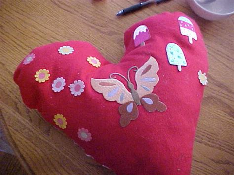 rosy creations valentines day heart shaped pillow